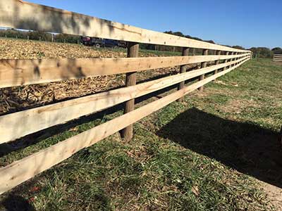wooden fence perspective view